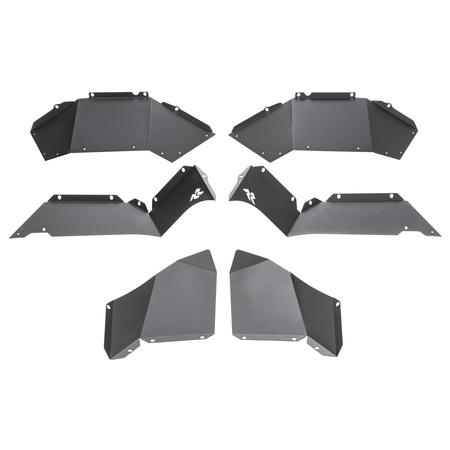 RUGGED RIDGE INNER FENDER LINERS, REAR, ALUMINUM, BLK; 18-20 JEEP WRANGLER JL 11615.62